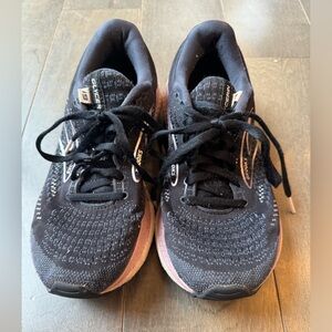 Brooks Glycerin 19 GTS Women’s Running Shoes Size 7 Black Pink Sneakers Trainers